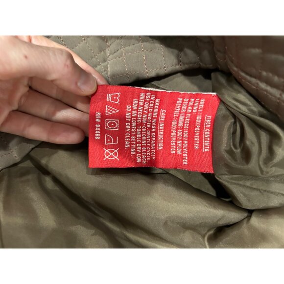 Esprit Women's Brown Quilted Hooded Jacket Size L - Picture 7 of 9